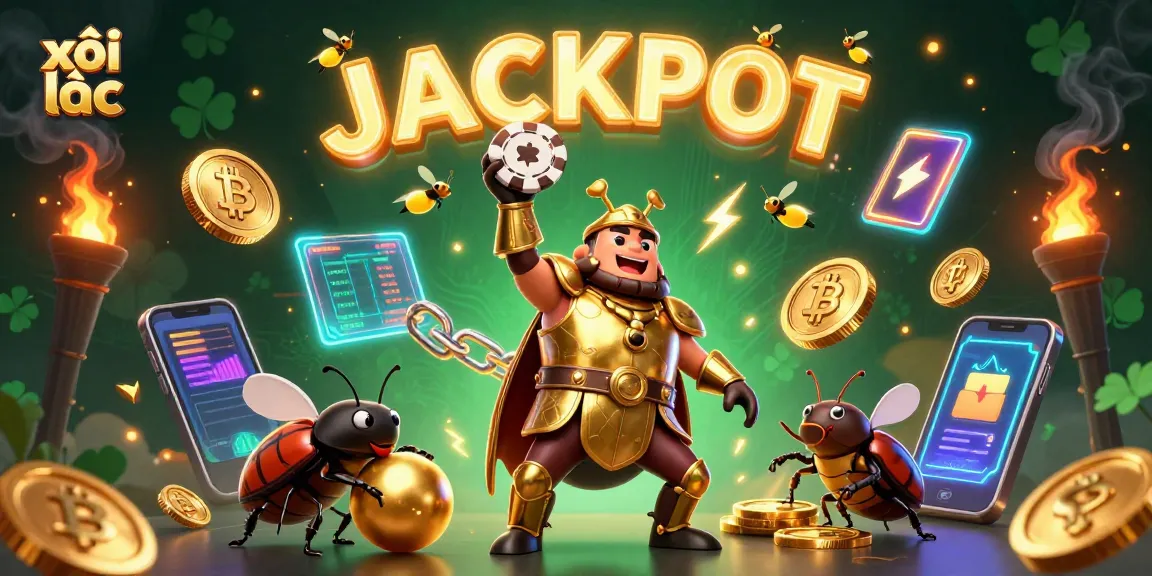 Win big with xôi lạc as the hercules beetle triumphs alongside dazzling casino elements.
