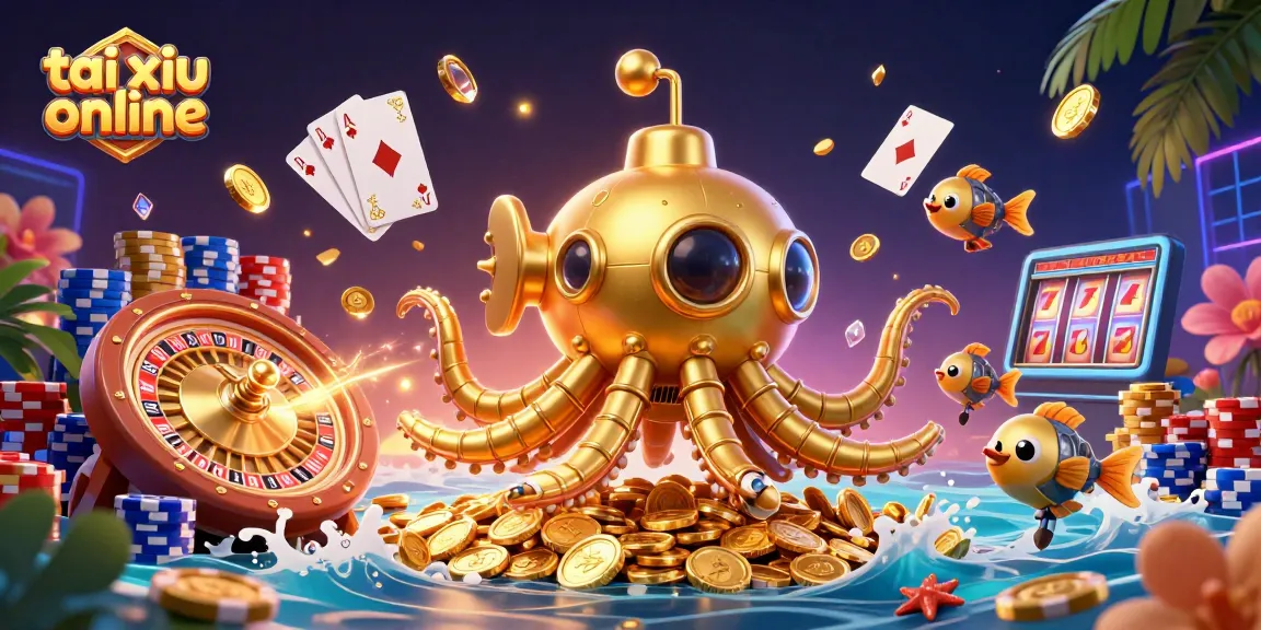 Experience thrilling tai xiu online action with vibrant visuals of rolling dice, golden coins, and exciting game elements.