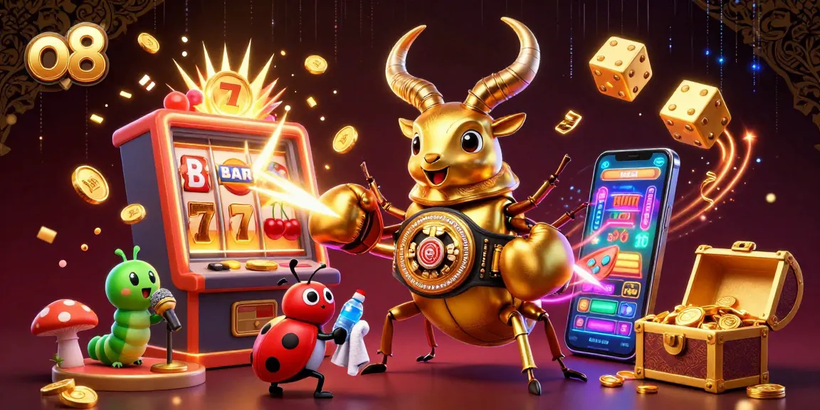 Hit the jackpot with the o8 slot machine, featuring vibrant symbols and dynamic action.