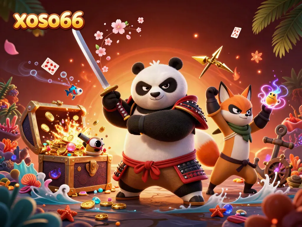 Experience thrilling gameplay with xoso66, featuring dynamic characters and vibrant casino elements.
