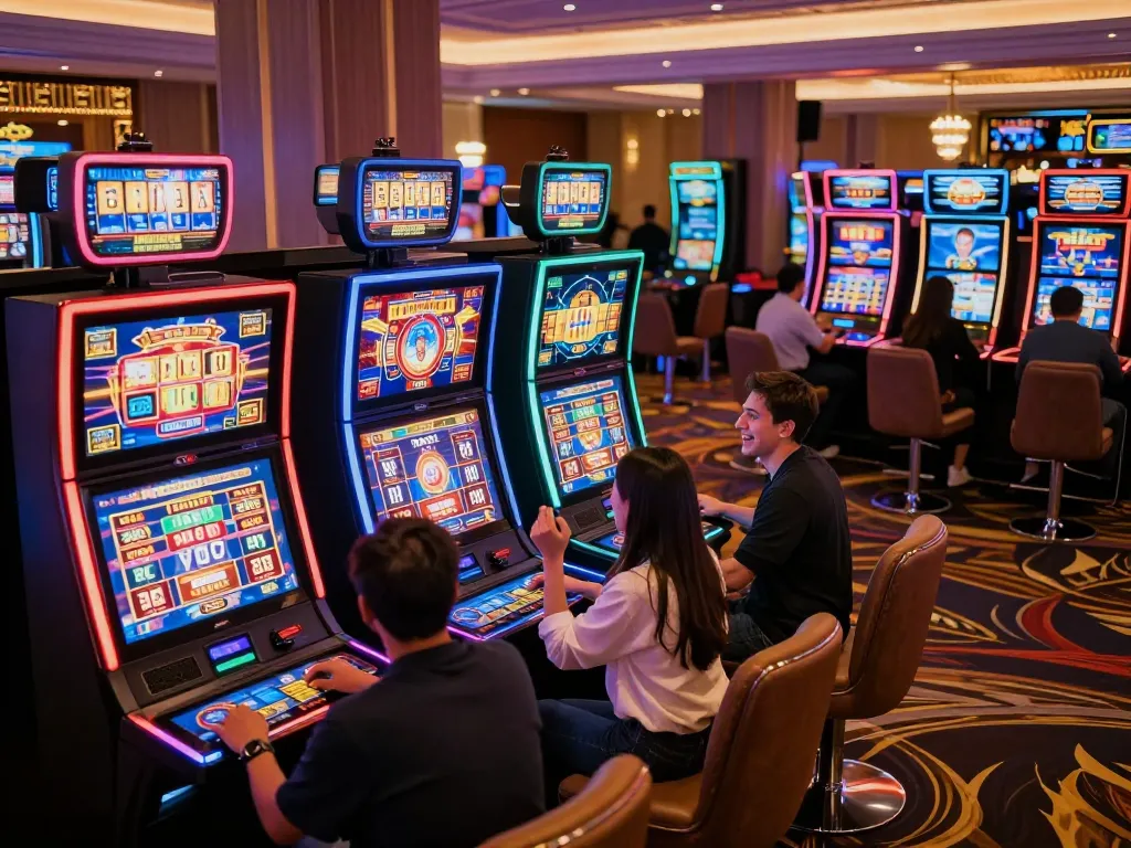 Experience the thrill of winning at MM88's vibrant casino with exciting slot machines and players.