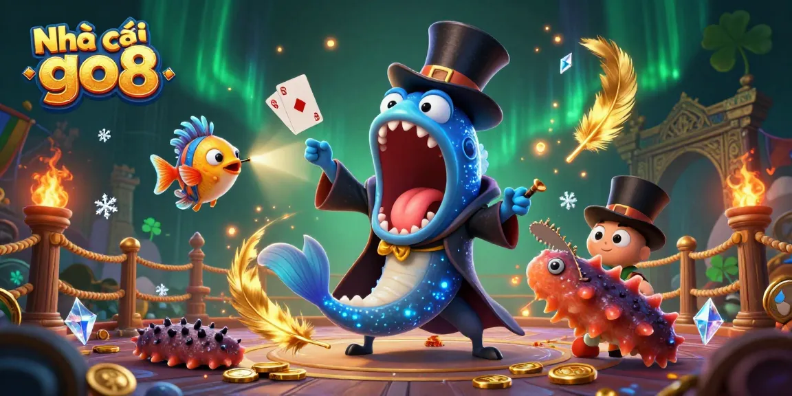Experience the thrill of Nhà cái go8 with a magical underwater casino scene featuring unique sea creatures and exciting game elements.