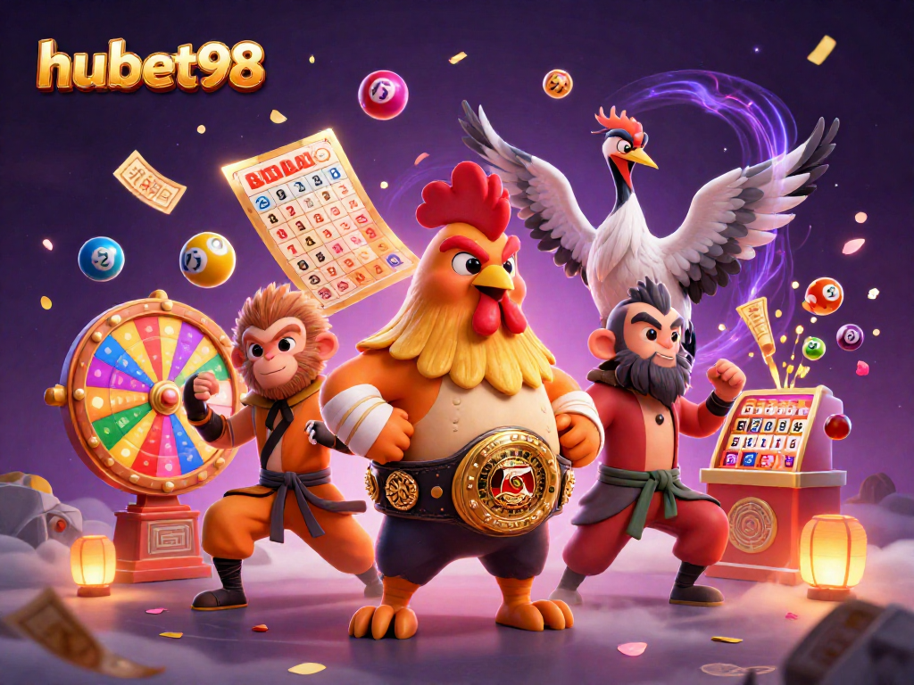 Experience thrilling gameplay at hubet98 with vibrant lottery elements and dynamic characters in action.