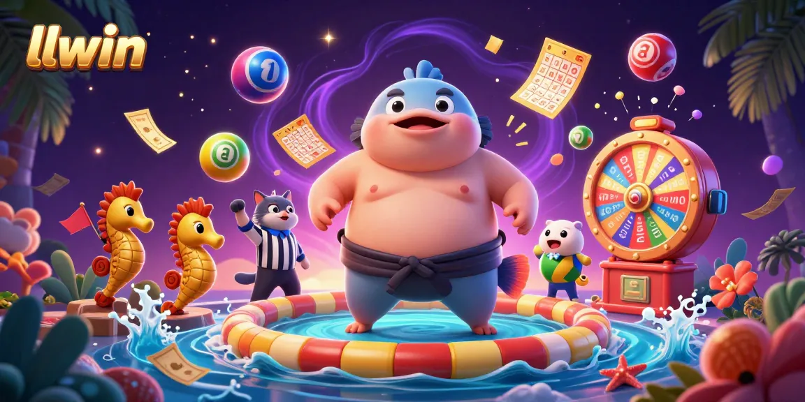 Join the excitement at llwin with a vibrant underwater casino scene featuring a fugu in action.