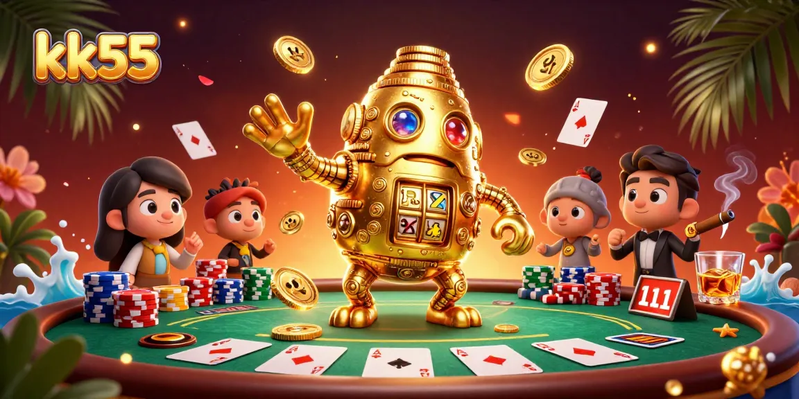 Engage with kk55 and experience dynamic poker gameplay with golden elements and vibrant visuals.