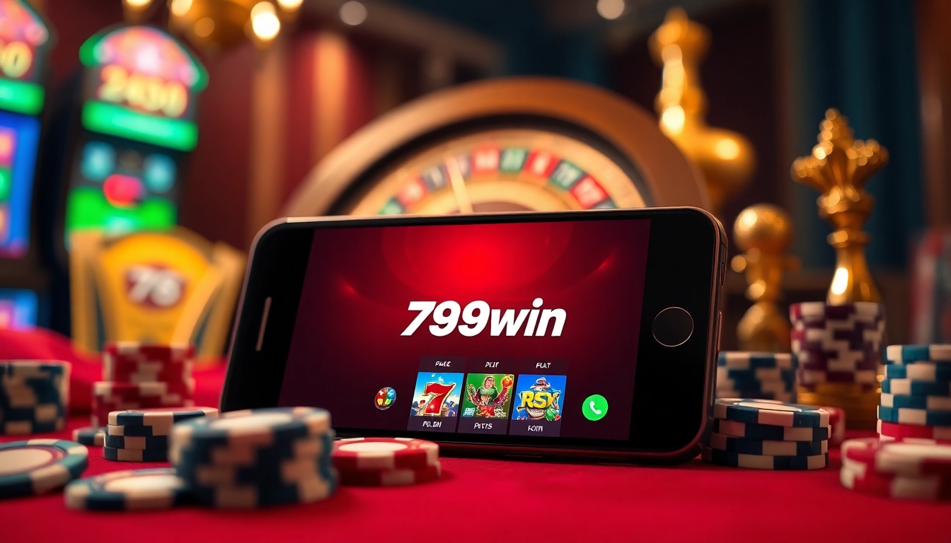 Experience the excitement of the 789win app amidst vibrant casino elements.