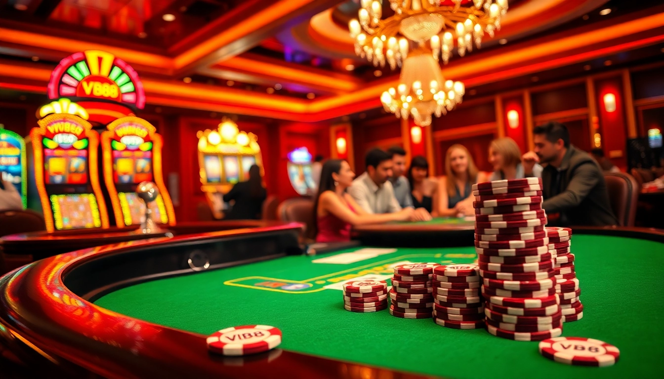 Experience the thrill of VB88 gaming at an exciting casino filled with poker, roulette, and slot machines.