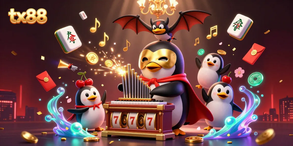 Experience thrilling moments at tx88 casino with a vibrant 3D illustration showcasing playful characters amid lively gaming elements and dynamic action.